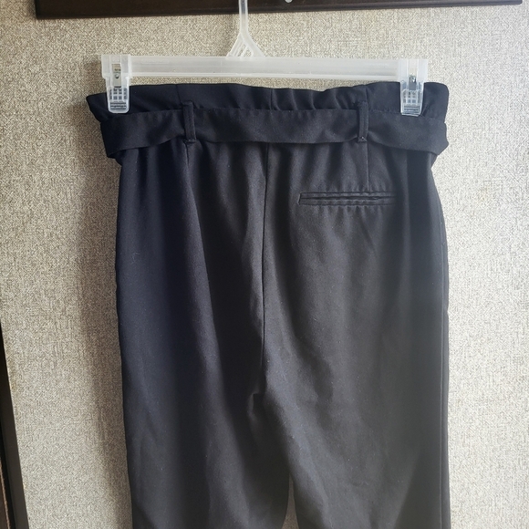 Zara Black Trafaluc Collection Trosuers Dress Pants With‎ Belt Tie Small - Picture 4 of 5
